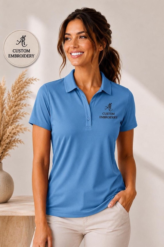 Women's Golf Polo Shirt: Breathable Embroidered - Custom Logo