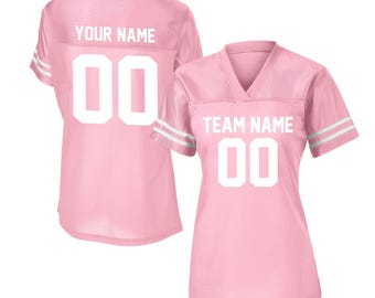 Women's Football Jersey, Custom Name Number (Breathable Mesh)