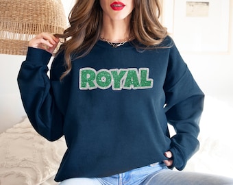 Custom Glitter Sweatshirt, Sparkly Text (Unisex Sizes, Multiple Colors)
