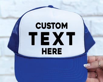 Customizable Trucker Hat: Logo or Text - Fun Group Outings (Adjustable, Mesh)