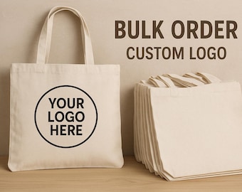 Custom Tote Bag Bulk Order – Personalized Canvas Bags with Logo – Reusable Eco-Friendly Event or Trade Show Tote
