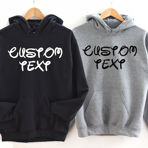 Custom Text Hoodie, Personalized Text Hoodie, Your Design, Your Photo Hoodie, Personalized Gift, Add Your Own Text, Custom Logo Hoodie zdjęcie 2