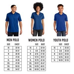 a women's polo shirt size guide