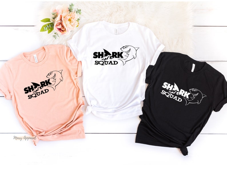 Shark Squad Shirt, Shark Lover Shirt, Shark Shirt, Shark Tee, Shark T-shirt, Shark Lover Gift, Birthday Shark Shirt image 2