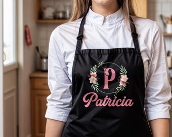 Personalized Chef Apron - Custom Print Kitchen Apron, BBQ & Baking Apron, Adjustable Apron with Logo, Gift for Grill Masters Bakers
