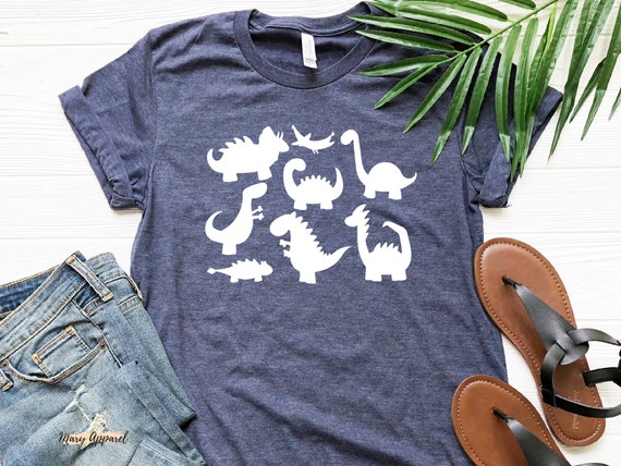 T-shirt Enfant Dinosaures - Taille L - Blanc 100% Coton - Top Heavy, Occasion TB