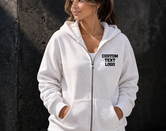Custom Zip Up Hoodie, Personalized Design (Adult Sizes Available)