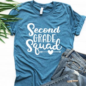 Second Grade Squad Shirt, Second Grade Crew Shirt, 2nd Grade Squad, Teacher Shirt, 2nd Grade Gift, School Tee, Team 2nd Grade