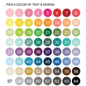 a large number of different colored circles on a white background