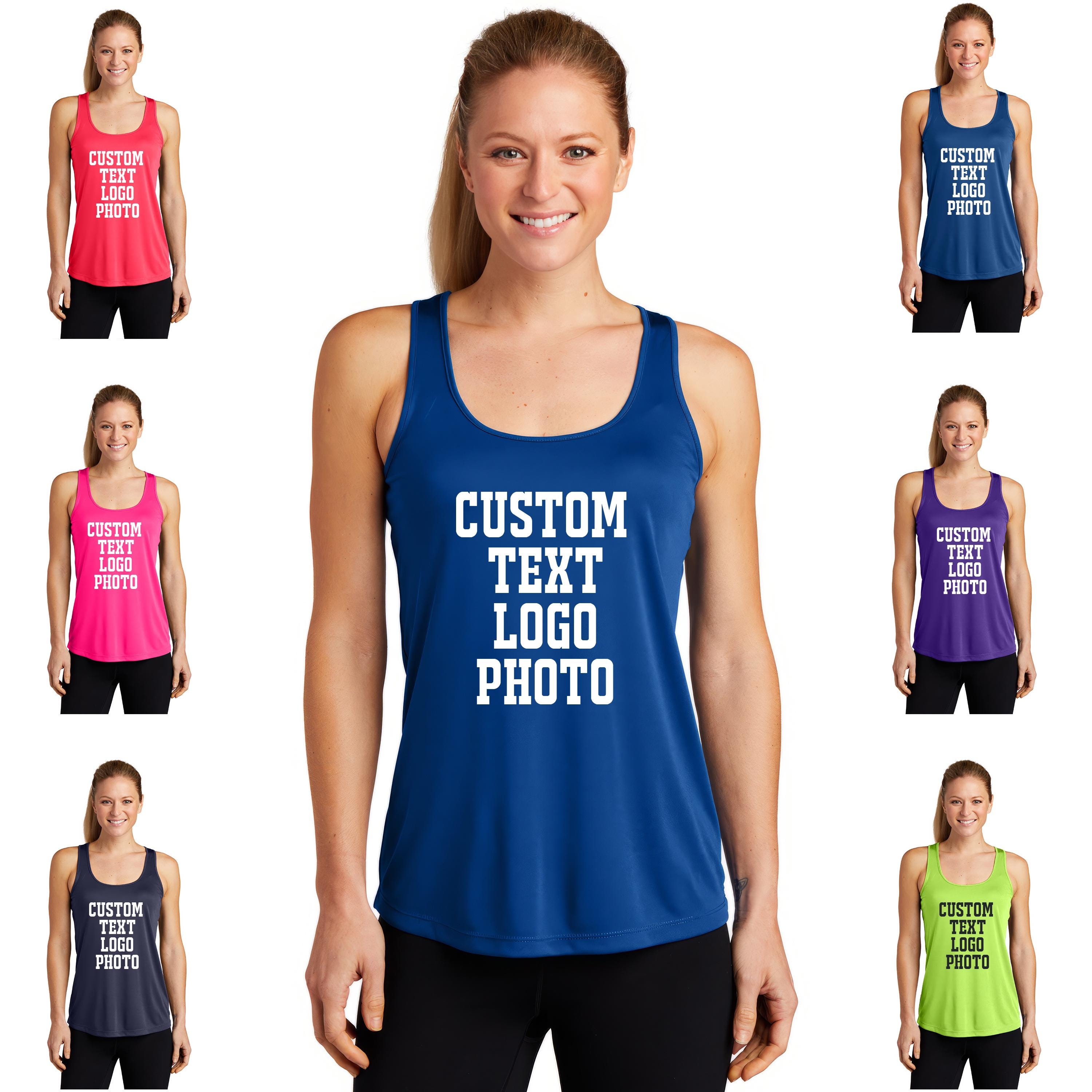 Custom Athletic Racerback Tank - Lightweight Breathable Workout Shirt, Moisture-Wicking Gym Top, Personalized Sportswear