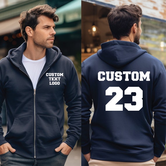 Personalized Zip up Hoodie Custom Zip up Hoodie Custom Logo Hoodie Team Logo Zip up Hoodie Personalized Hoodie Your Text Hoodie Etsy