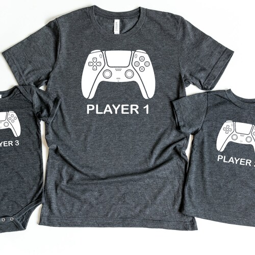 Player 1 Player 2 Matching Shirts Dad and Son Matching Gaming - Etsy