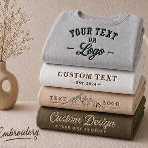 Custom Embroidered Sweatshirt: Personalized Logo, Cozy Hoodie