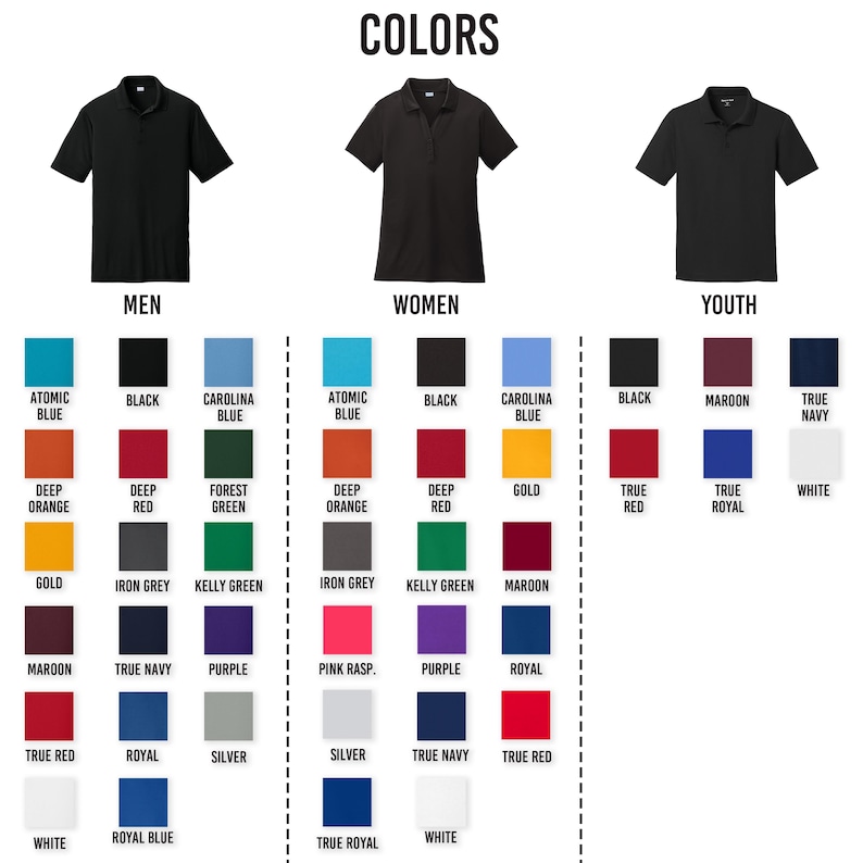 a picture of a polo shirt with different colors