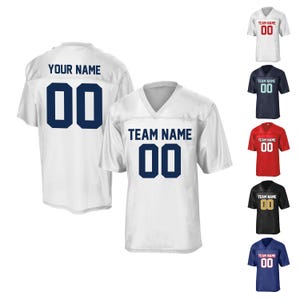 Custom Football Jersey - Personalize with Your Name and Number, High-Quality Fabric, Perfect for Team Uniforms & Fans