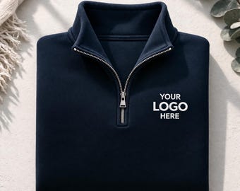 Custom Quarter Zip Sweatshirt: Oversized Fit - Add Your Name