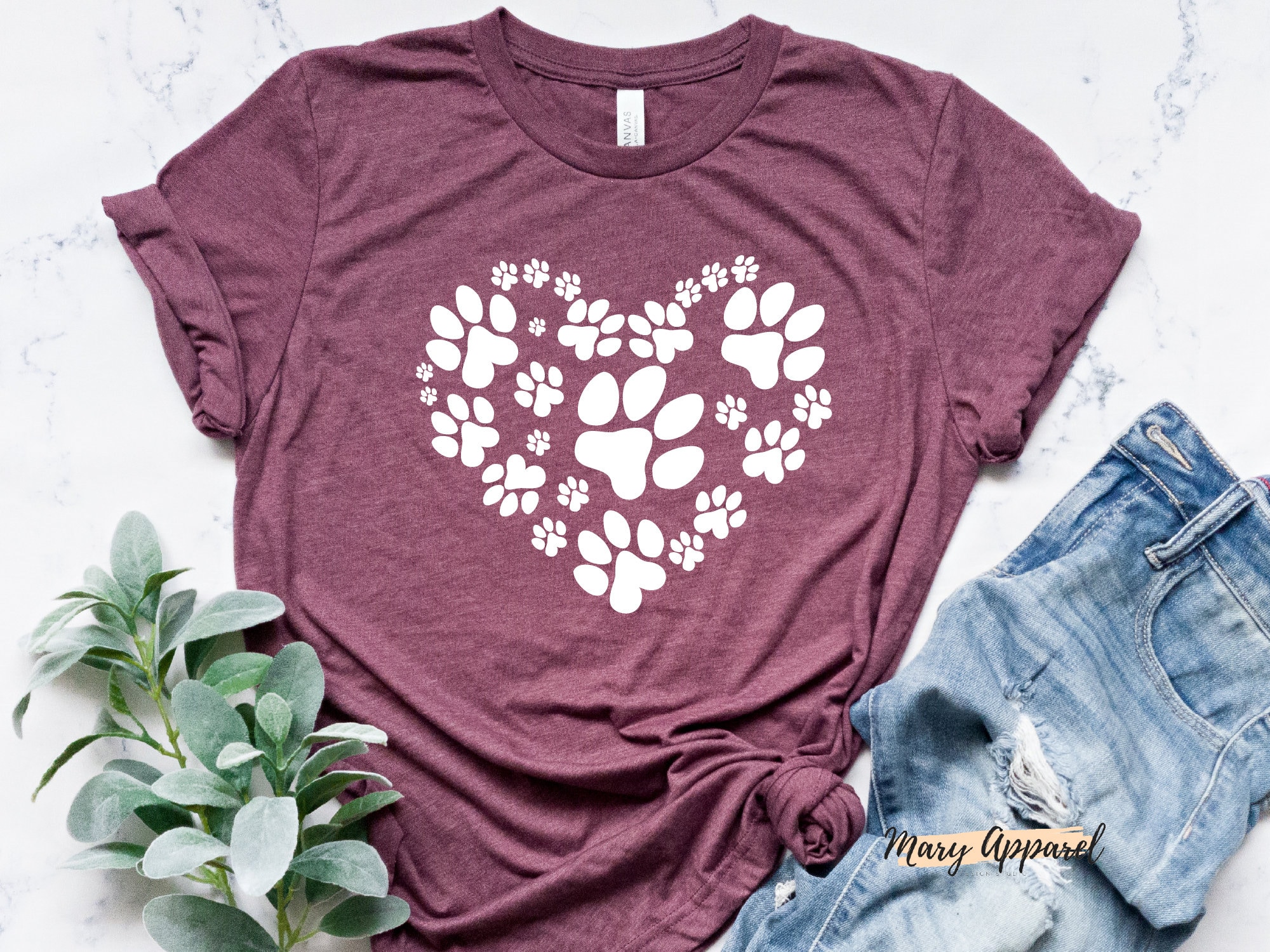 Dog paw t shirt discount