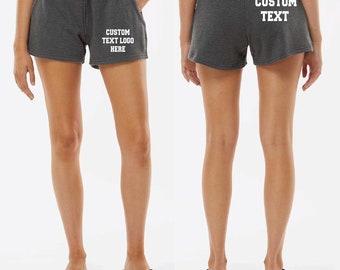 Create Your Own Statement with Custom Text Women's Fleece Shorts - Cozy & Stylish Personalized Loungewear - Team Fan Logo Fleece Short