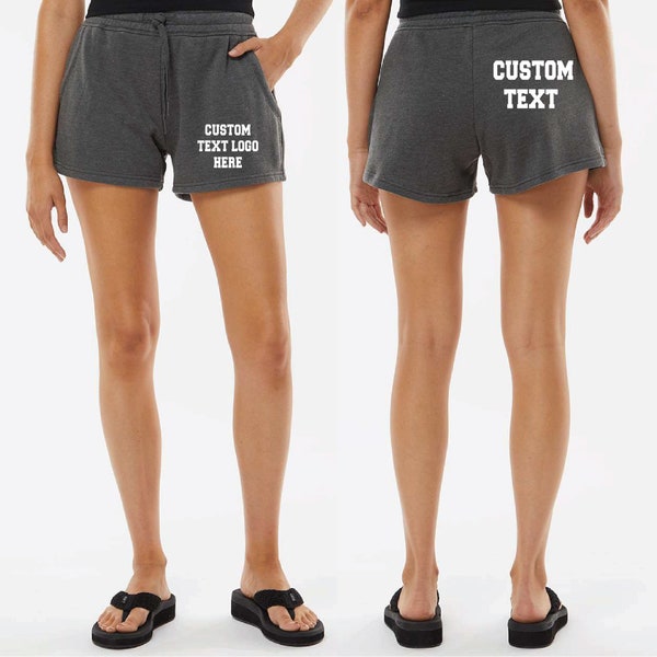 Create Your Own Statement with Custom Text Women's Fleece Shorts - Cozy & Stylish Personalized Loungewear - Team Fan Logo Fleece Short