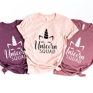 Unicorn Squad Shirt: Magical Birthday Tee for Girls