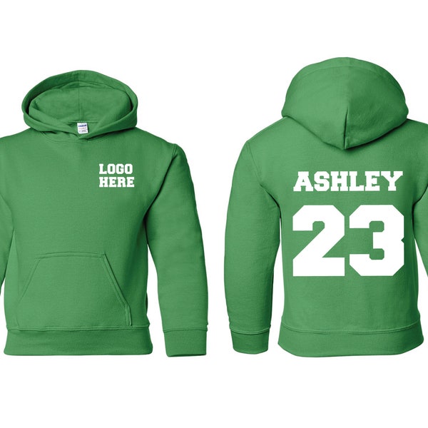 Personalized Hoodie: Custom Text and Logo Designs (Youth to Adult)