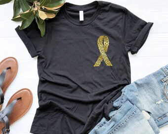 Childhood Cancer Awareness Shirt, Gold Ribbon Shirt, We Wear Gold, Pediatric Cancer Tshirt, Cancer Support Shirt, Pediatric Oncology Shirt