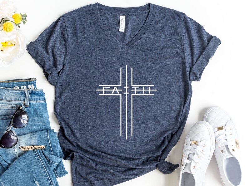 Faith Shirt Faith Cross T Shirt Christian Shirt Religious - Etsy