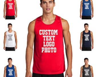 Diseña tu propia camiseta sin mangas de secado rápido: prenda deportiva personalizada para entrenamiento, deportes o uso casual / Ligera y fresca.