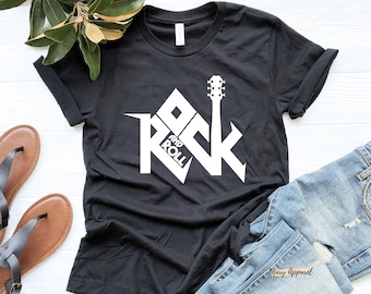 Rock And Roll Shirt, Rock N Roll, Rock Roll Shirt, Guitar Shirt, Rock Music Shirt, Rocker Gift, Rock Shirt
