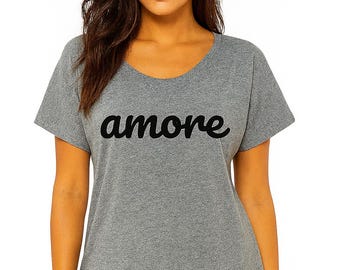 Custom Women’s Slouchy Tee, Loose Fit, Scoopneck (Personalized)