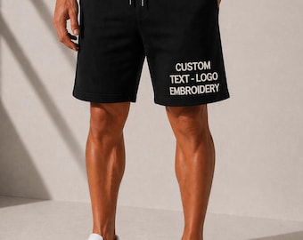 Men's Fleece Shorts: Personalized Embroidery - Soft, Relaxed Fit