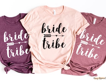 Bride Tribe Shirt, Bachelorette Party, Bridal Party Shirts, Bridesmaid Gift, Bridal Party Shirt, Bridal Shower Gift, Bridesmaid Shirts
