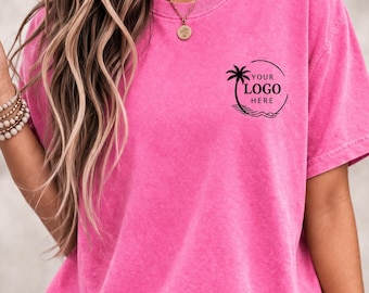 Custom Logo T-Shirt: Soft Vintage Comfort Colors, Unisex Fit