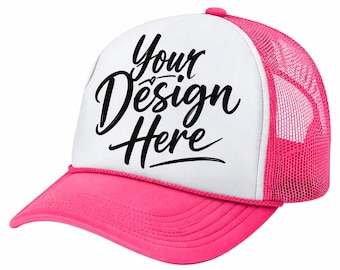 Gorra trucker snapback personalizada, parte delantera de espuma, parte trasera de malla (ajuste regulable).
