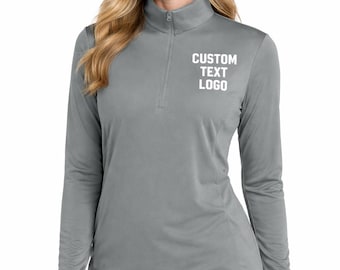 Performance Quarter Zip Pullover – Custom Logo Sweatshirt, Moisture-Wicking, Ideal for Teams