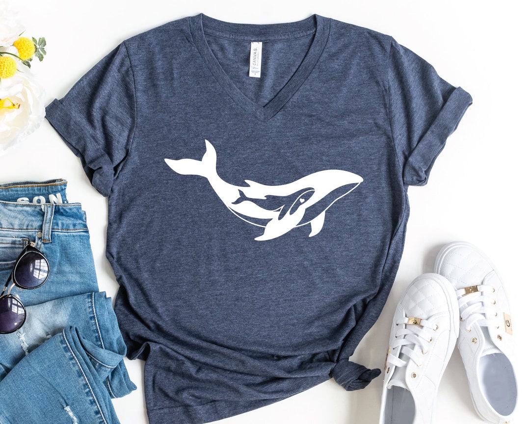 Whale Shirt, Whale Calf Shirt, Whale Lover Gift, Wildlife Shirt, Sea