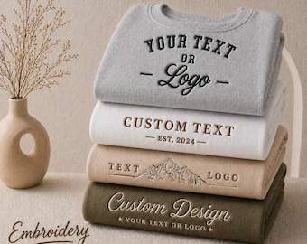 Custom Embroidered Sweatshirt: Personalized Logo, Cozy Hoodie