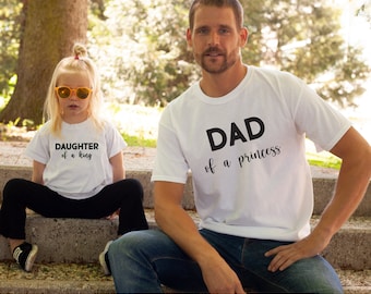 Dad Of A Princess Shirt, Daughter Of King Shirt, Fathers Day Gift, Matching Daddy And Daughter T-Shirt, Gift For Dad, Fathers Day Shirt