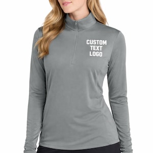 Performance Quarter Zip Pullover – Custom Logo Sweatshirt, Moisture-Wicking, Ideal for Teams