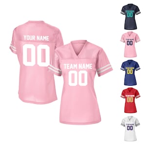 Customized Football JERSEY, Personalized Football Jersey, Team Fan Jersey, Make Your Own Name and Number Jersey, Team Adult Women Jersey