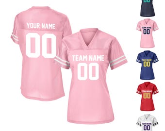 Customized Football JERSEY, Personalized Football Jersey, Team Fan Jersey, Make Your Own Name and Number Jersey, Team Adult Women Jersey