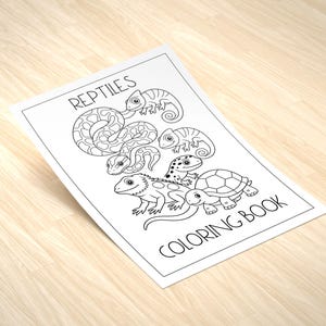 Reptile Coloring Book for Kids | KateMakesThingz
