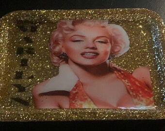 PUNK Marilyn Monroe Resin Herbal Weed Tabaco Smoking Rolling Tray