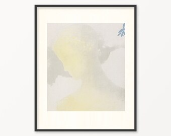 PRINTABLE FINE ART | Beatrice (1897) by Odilon Redon. Original For Self-Print | Neutral Art, Minimalist, Academia, Boho, Feminism