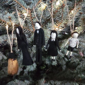 Addams family Christmas ornaments, Addams family ornaments, Wednesday Addams, Morticia Addams, Gomez Addams,Pugsley Addams,Cousin Itt