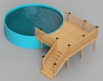 Plans for above ground pool deck (12x12) 18' round pool. .