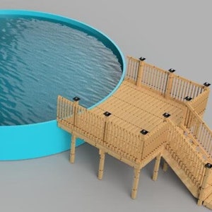 Plans pour deck de piscine hors-terre (10x12) Piscine ronde de 30'.