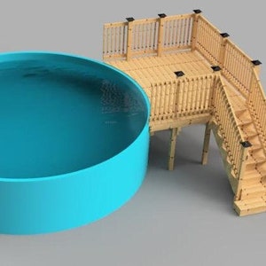 Plans for above ground pool deck (8x10) 18' round pool.