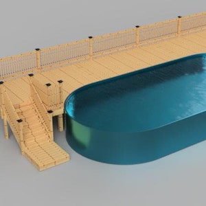 Plans for above ground pool deck , 15x33' oval Pool.