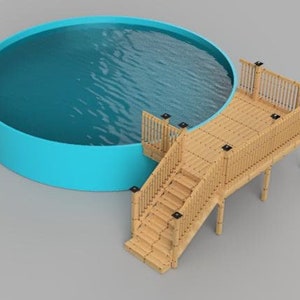Plans pour terrasse de piscine hors terre (8x12) Piscine ronde 24' 52" de haut